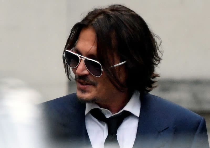 Actor Johnny Depp at the High Court in London