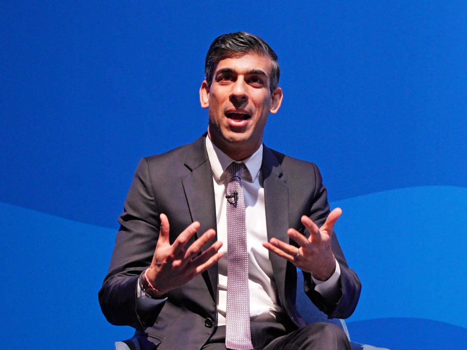 Chancellor Rishi Sunak speaking during the Conservative Party Spring Forum at Winter Gardens, Blackpool. Picture date: Friday March 18, 2022. (Photo by Peter Byrne/PA Images via Getty Images)