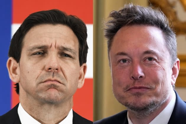 desantis-elon-twitter-space-announcement.jpg desantis-elon-twitter-space-announcement - Credit: Paul Hennessy/SOPA Images/LightRocket/Getty Images; Michel Euler/POOL/AFP/Getty Images