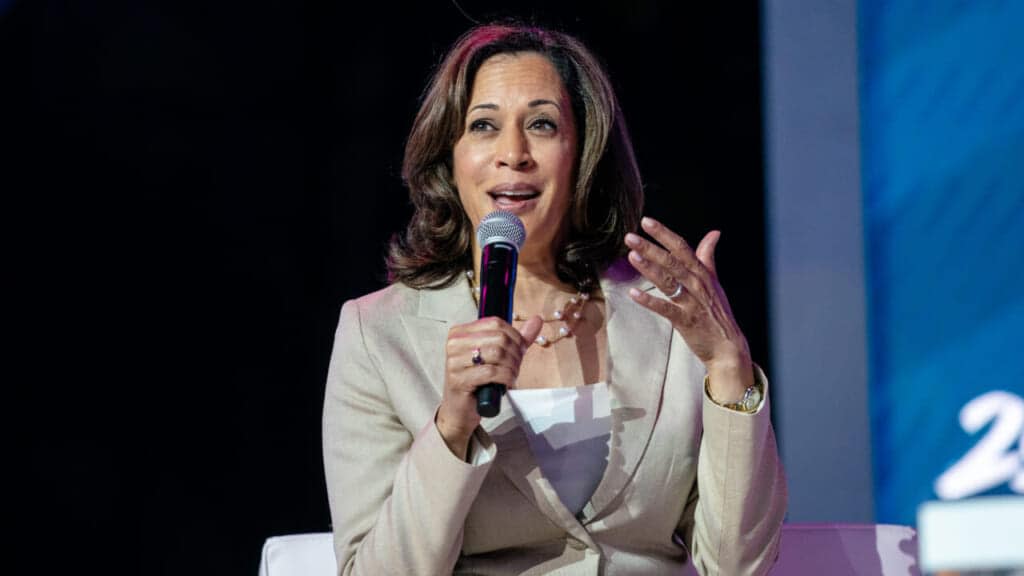 California Senator Kamala Harris speaks during the 25th Essence Festival at Ernest N. Morial Convention Center on July 06, 2019 in New Orleans, Louisiana. (Photo by Josh Brasted/FilmMagic)