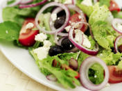 <b>10. Mixed green salads:</b> Most lettuce greens contain 94 percent water, making it a low-energy density food. In other words, you'll feel fuller on fewer calories and lose weight faster.