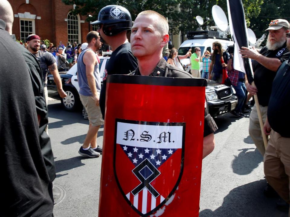 Charlottesville neo-Nazi white supremacist protestor