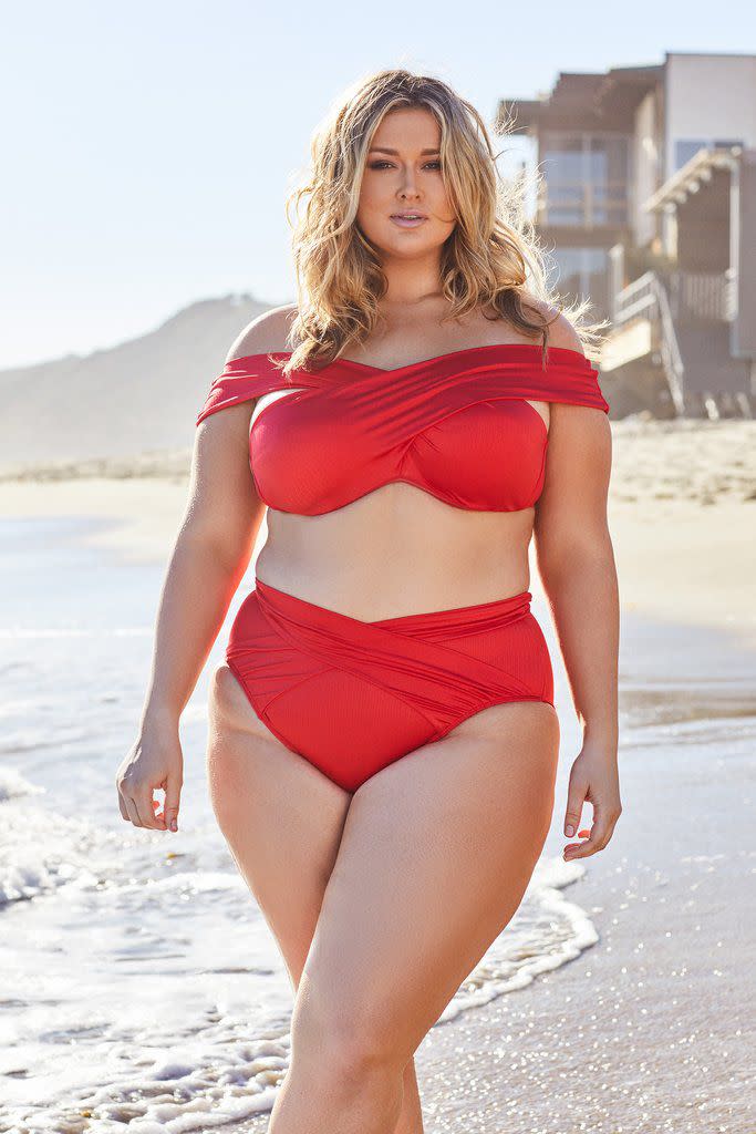 Red Wrap Bikini Top