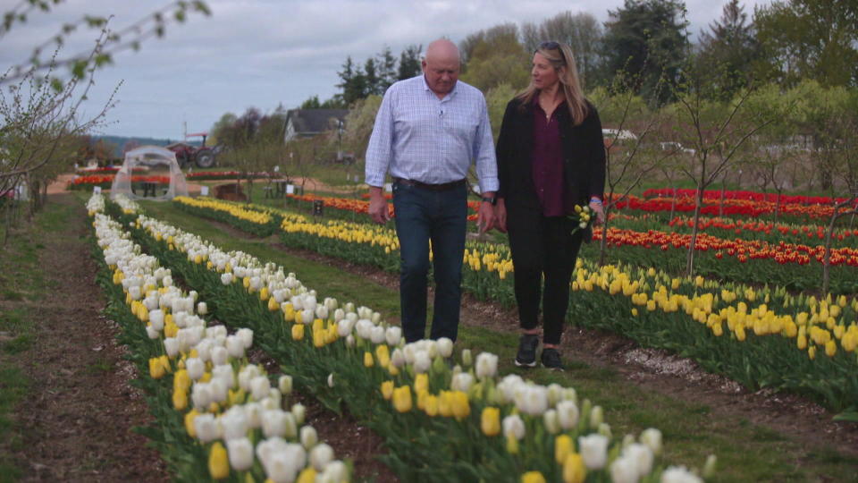 Jim and Stacy Chapin created a foundation, Ethan's Smile, raising money for scholarships by selling tulips planted in honor of their son, Ethan, who had worked at a tulip farm.  