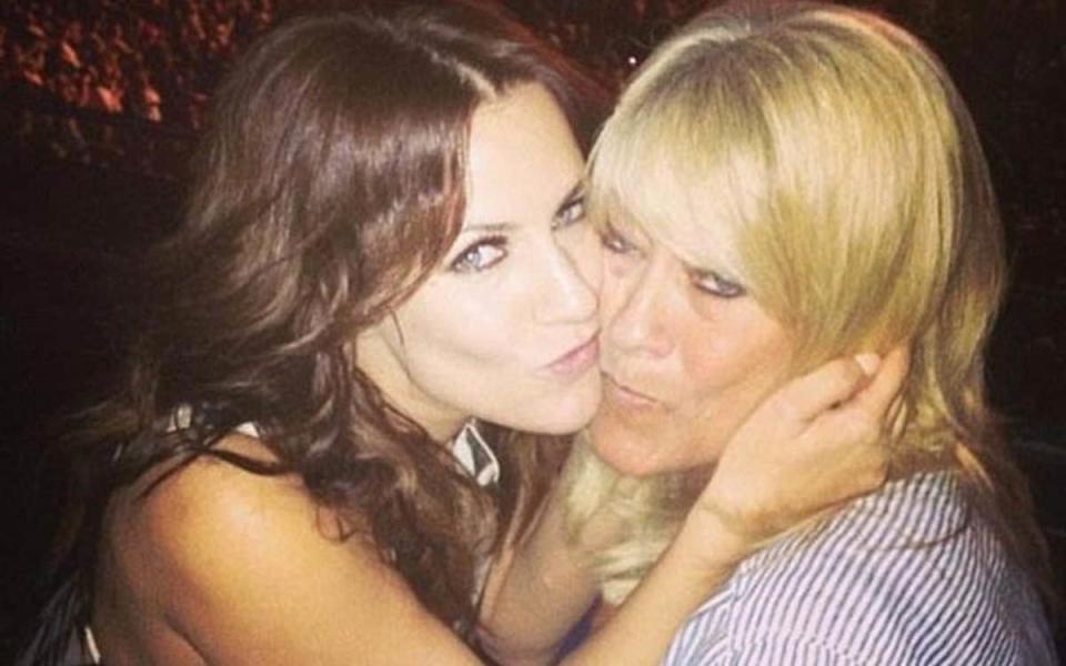 Caroline Flack and her mother, Christine