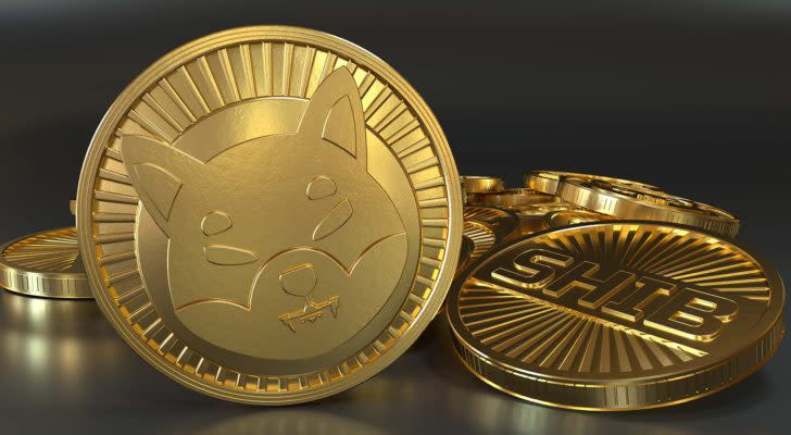 Concept art for the Shiba Inu (SHIB) cryptocurrency.