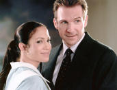 <b>Maid in Manhattan (2002)</b><br> <b>Scene:</b> Jennifer Lopez and Ralph Fiennes are on a balcony, it's near the end of the film, and... they lock lips.<br> <b>Offense:</b> Dramatically mismatched couple, no chemistry