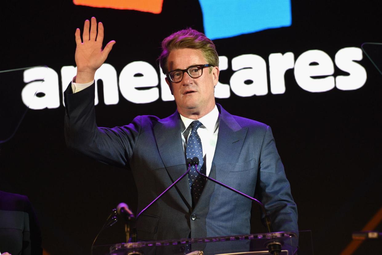 Co-host Joe Scarborough speaks onstage during the 2017 Americares Airlift Benefit at Westchester County Airport on October 14, 2017 in Armonk, New York. (Photo by Bryan Bedder/Getty Images for Americares)