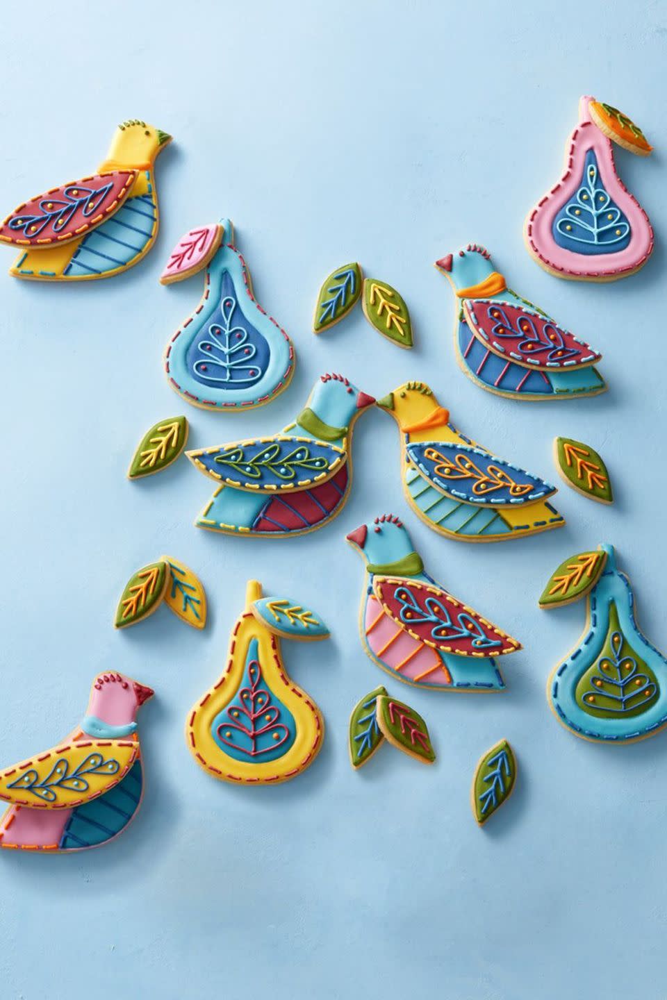 <p>On the first (or any day) of Christmas, give your true love a plate of colorful cookies.</p><p><em><a href="https://www.womansday.com/food-recipes/food-drinks/a25181508/partridge-cookies-recipe/" rel="nofollow noopener" target="_blank" data-ylk="slk:Get the recipe from Woman's Day »;elm:context_link;itc:0;sec:content-canvas" class="link ">Get the recipe from Woman's Day »</a></em></p>