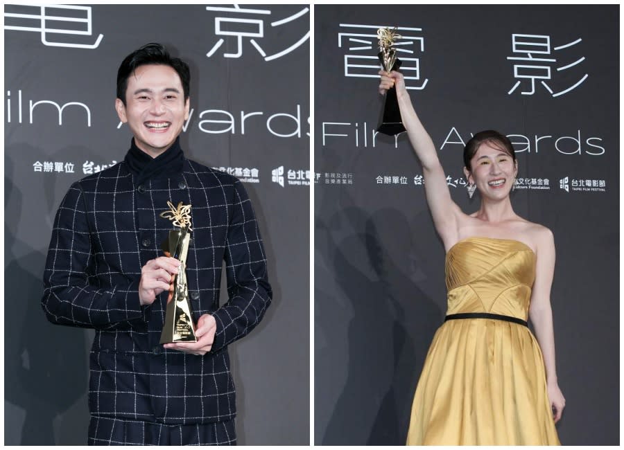 劉冠廷、百白獲得台北電影獎最佳男女配角。（圖／非凡娛樂）