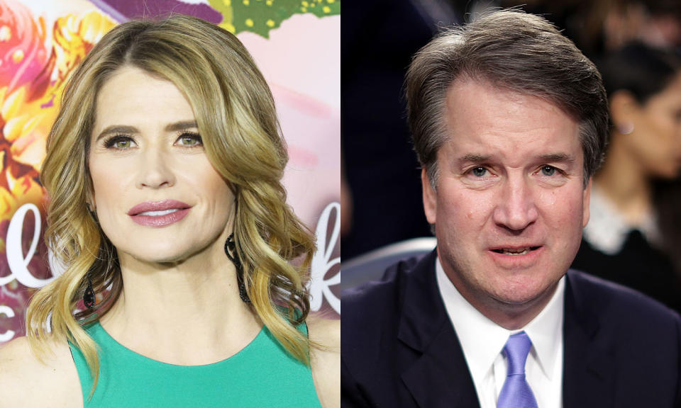 Kristy Swanson took to Twitter to share that she’s a survivor of sexual assault after she was criticized for supporting Supreme Court nominee Brett Kavanaugh. (Photos: Getty Images)