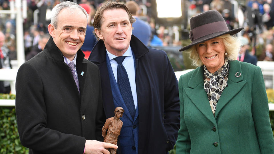 Ruby Walsh, AP McCoy and Camilla, Duchess of Cornwall, pictured here at the Cheltenham Festival in March.