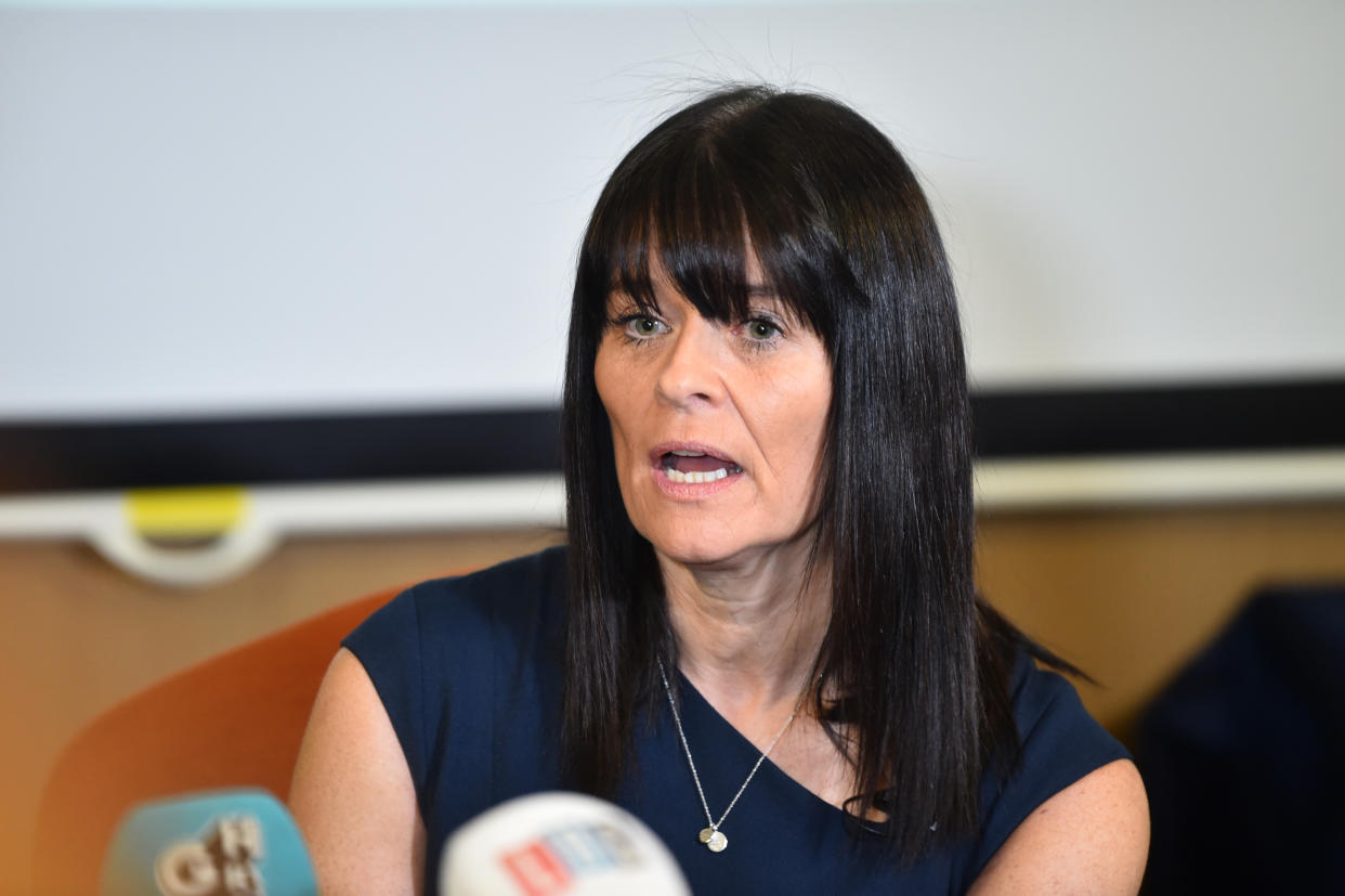 Detective Superintendent Rebecca Smith of Lancashire Police updates the media in St Michael's on Wyre, Lancashire, as police continue their search for Nicola Bulley, 45, who vanished on January 27 while walking her springer spaniel Willow shortly after dropping her daughters, aged six and nine, at school. Picture date: Wednesday February 15, 2023. (Photo by Peter Powell/PA Images via Getty Images)