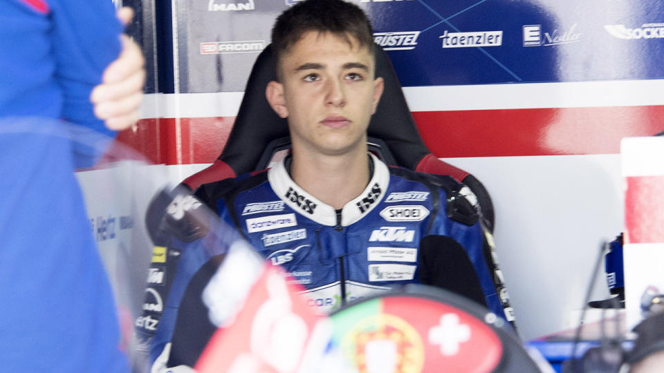 Jason Dupasquier, pictured here before the Italian Grand Prix.