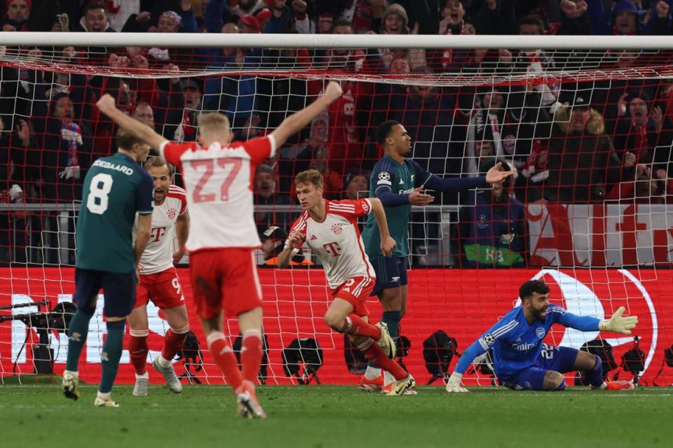 Kimmich’s header sent Bayern through and Arsenal out (Getty Images)