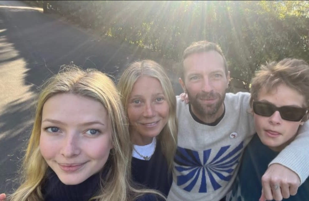 Gwyneth Paltrow loves her ex Chris Martin and their two kids Apple and Moses credit:Bang Showbiz