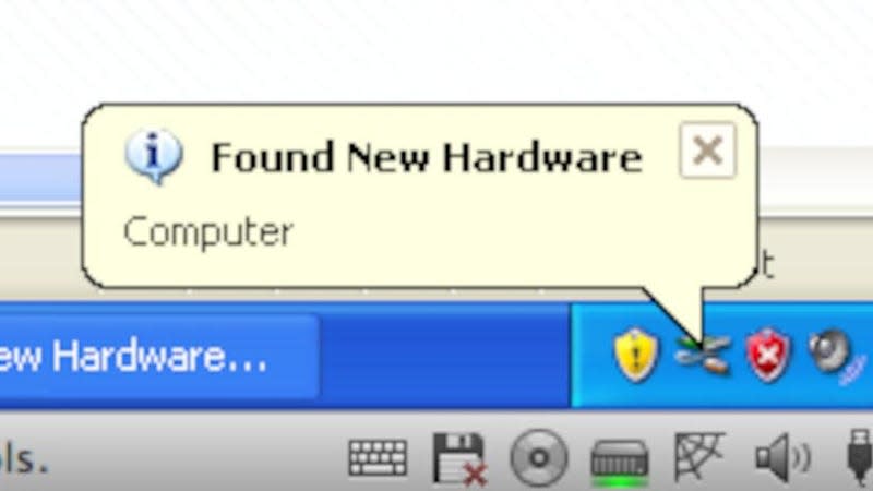 The found new hardware wizard telling you it's found a "computer"