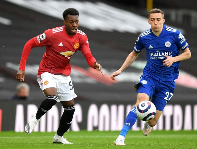 Elanga (left) has made three senior appearances for Manchester United (Michael Regan/PA).