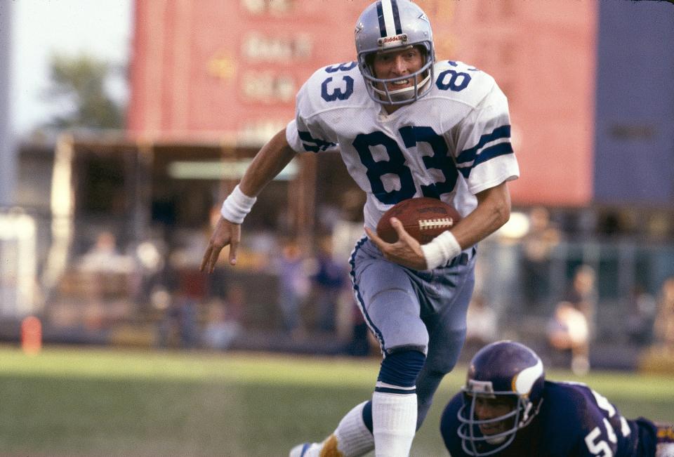UNITED STATES - SEPTEMBER 18:  Football: Dallas Cowboys Golden Richards in action vs Minnesota Vikings, Bloomington, MN 9/18/1977  (Photo by Heinz Kluetmeier/Sports Illustrated via Getty Images)
