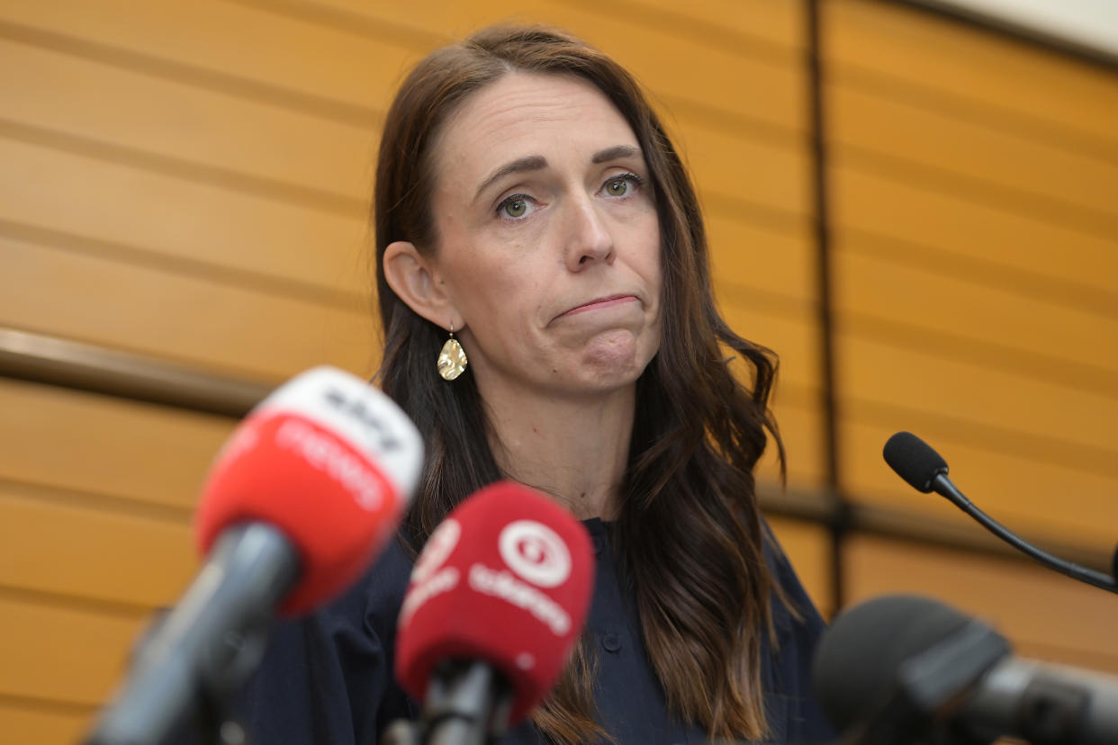 New Zealand Prime Minister Jacinda Ardern announces her resignation