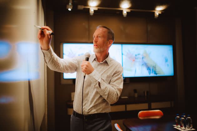 The author teaching at the University of Colorado Boulder in spring 2019.