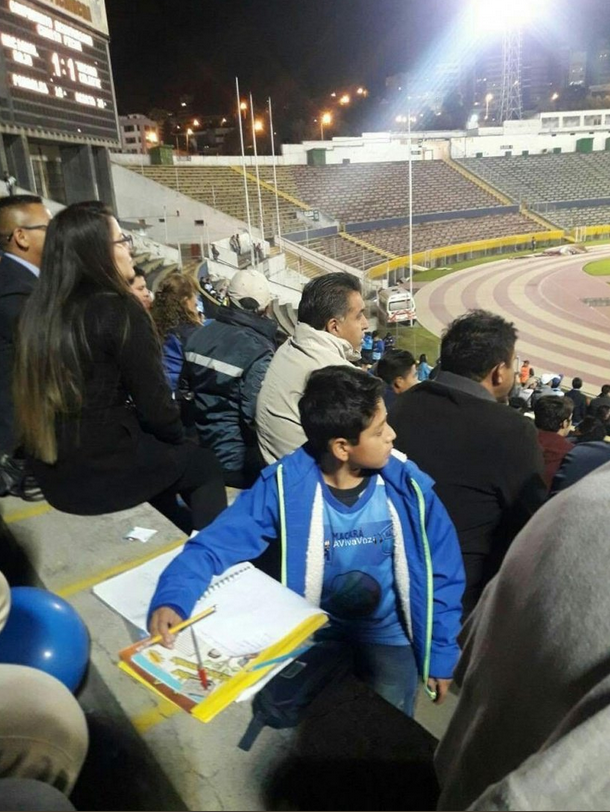 Kevin Núñez en el Estadio Olímpico Atahualpa (Foto: Twitter)