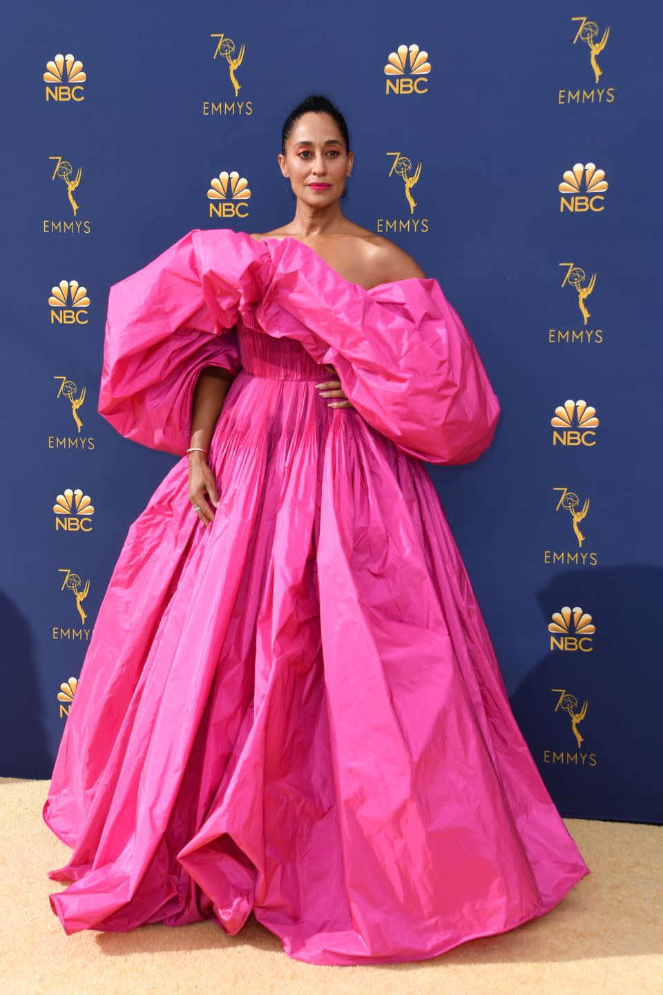 lead actress in a comedy series nominee tracee ellis ross arrives for the 70th emmy awards at the microsoft theatre in los angeles, california on september 17, 2018 photo by valerie macon afp photo credit should read valerie maconafp via getty images