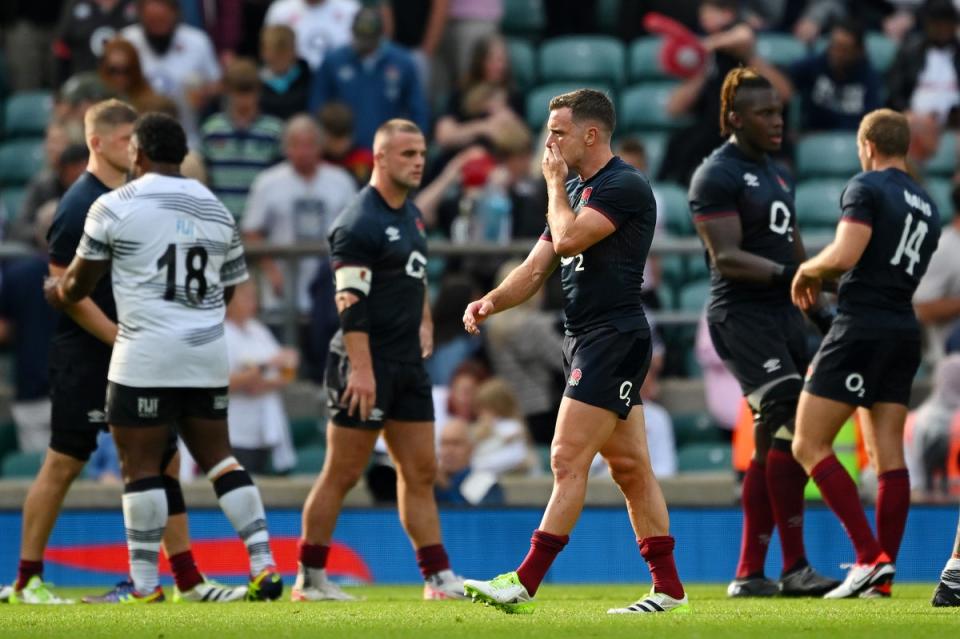 England suffered a first ever defeat to Fiji in their final World Cup warm-up (Getty Images)