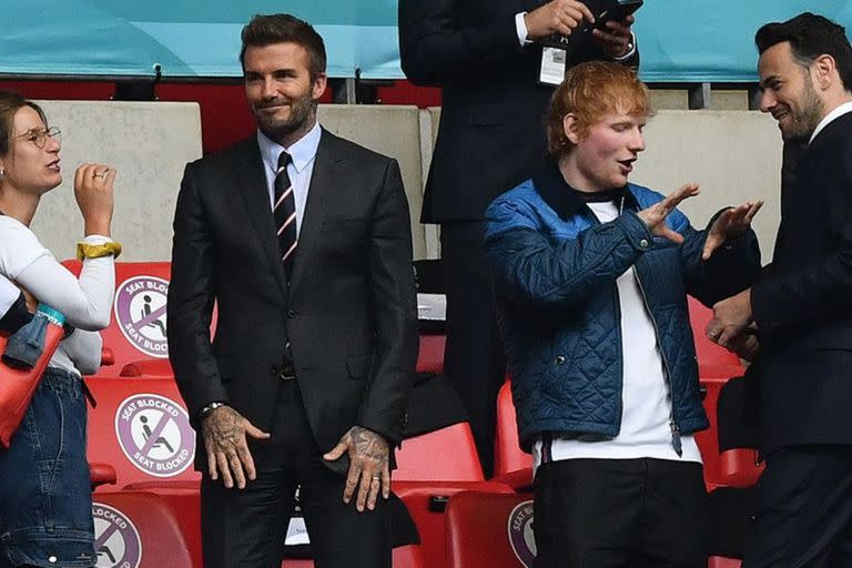 Los usuarios reaccionaron ante la presencia de Beckham y Ed Sheeran en la Eurocopa