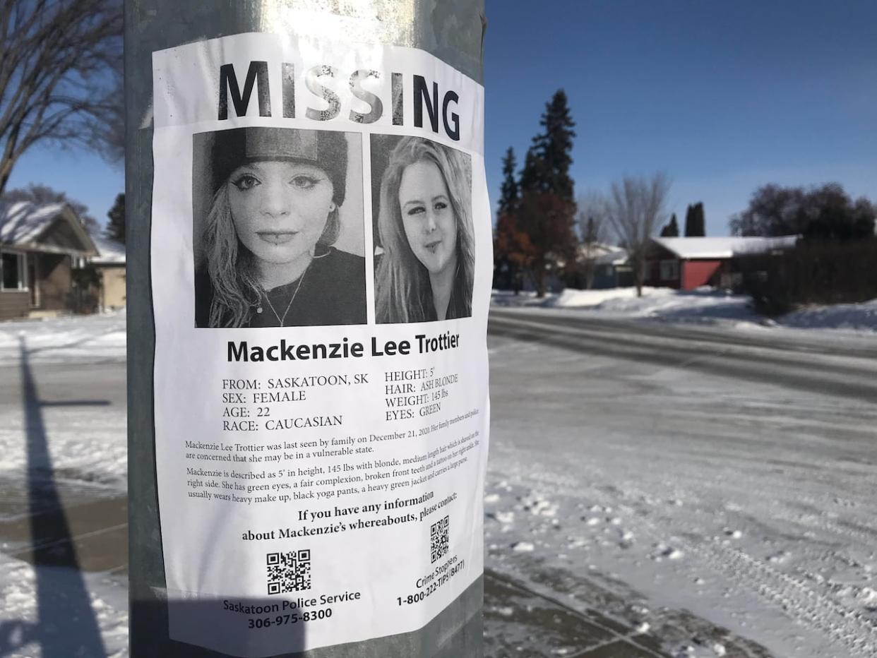 Mackenzie Lee Trottier went missing on Dec. 21, 2020. (Dan Zakreski/CBC - image credit)