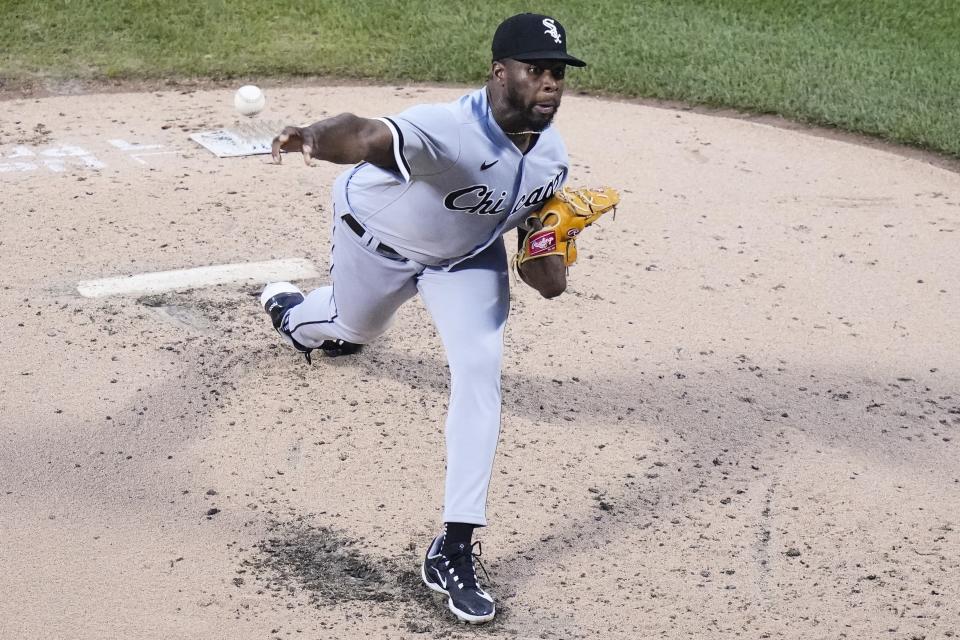 Chicago White Sox's Touki Toussaint pitches to a New York Mets batter during the fourth inning of a baseball game Wednesday, July 19, 2023, in New York. (AP Photo/Frank Franklin II)