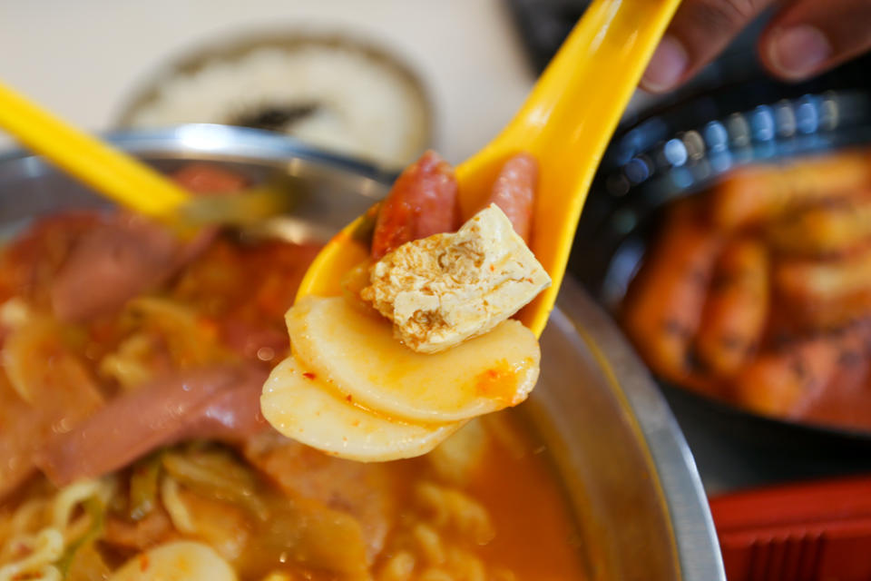 Chelabela - close up of army stew ingredients