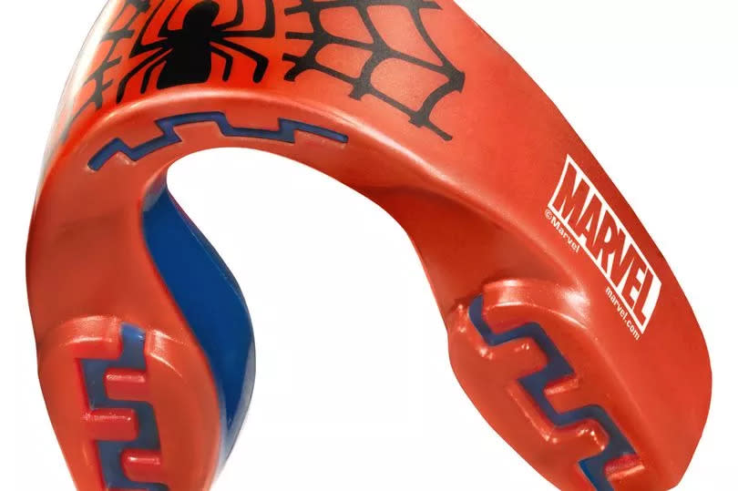 Marvel-themed mouthguard, produced by Aldridge-based mouthguard firm Safejawz