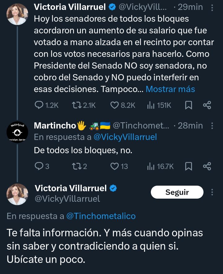 El cruce entre Victoria Villarruel y un usuario