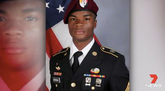 Sgt. La David Johnson was killed in an ambush in Niger on October 4. Source: 7 News