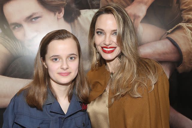 <p>Bruce Glikas/Getty Images</p> Vivienne Jolie-Pitt and Angelina Jolie on April 11, 2024