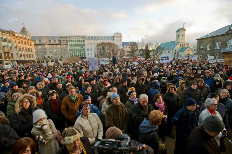Thousands protested in Iceland in 2008 over the huge impact of the financial crisis on their small island nation