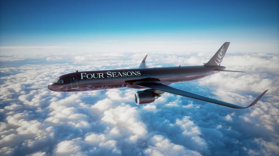 Four Seasons' private jet.