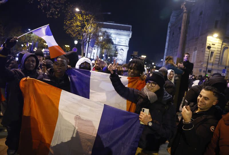 FIFA World Cup Qatar 2022 - Fans gather in Paris for France v Morocco