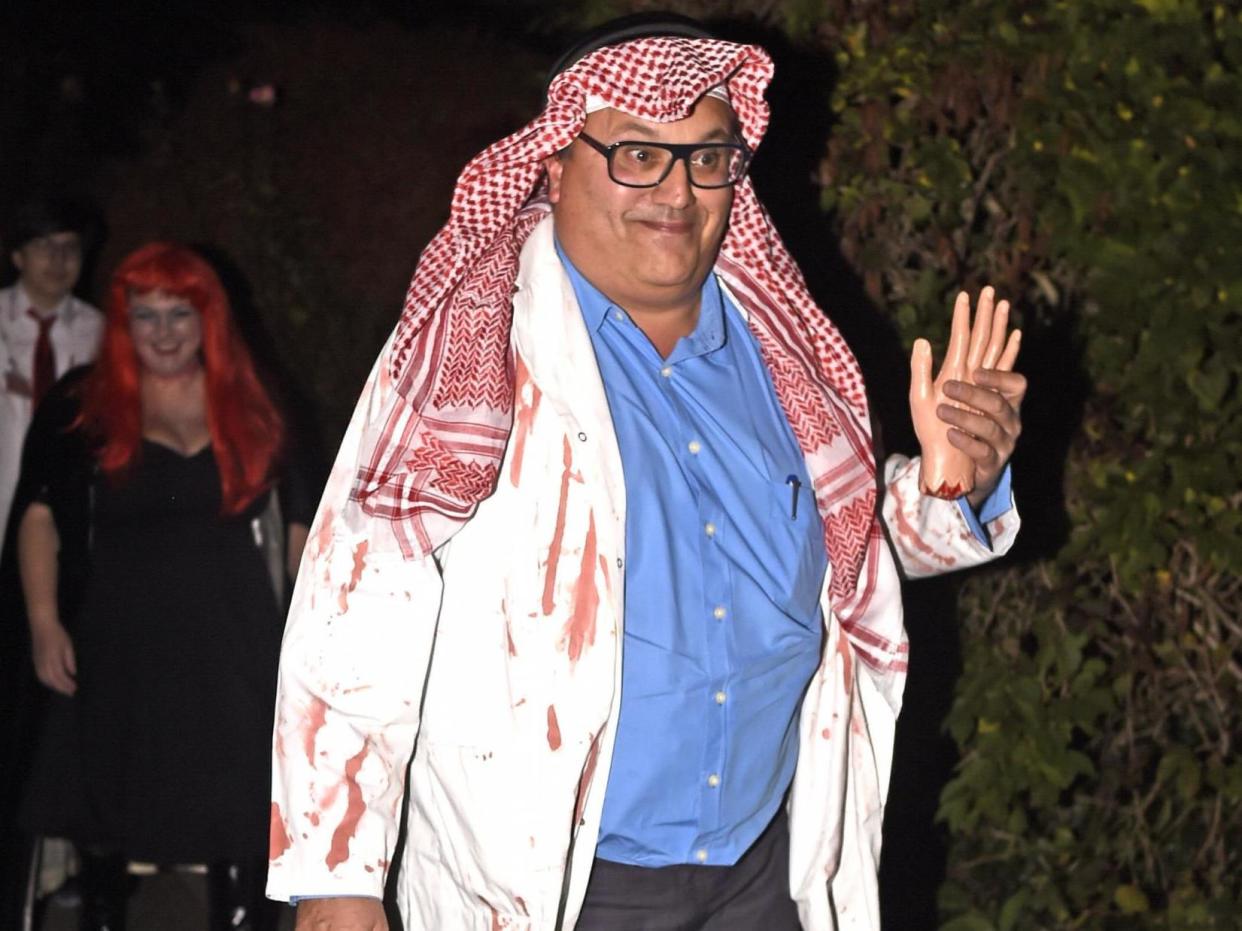 Asif Zubairy arrives at the Halloween party: PA