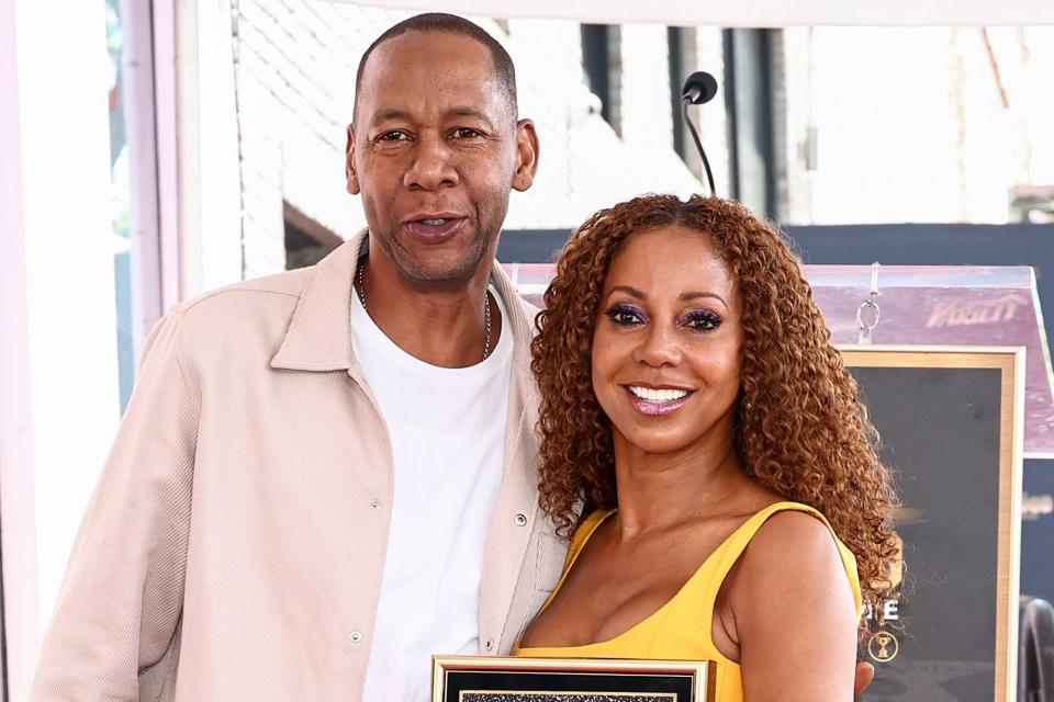 Mandatory Credit: Photo by John Salangsang/Shutterstock (12994598bt) (L-R) Mark Curry and Holly Robinson Peete Holly Robinson Peete honored with star on the Hollywood Walk of Fame, Los Angeles, California, USA - 21 Jun 2022