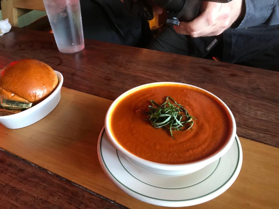 Tomato bisque at Farmhouse Cafe & Eatery