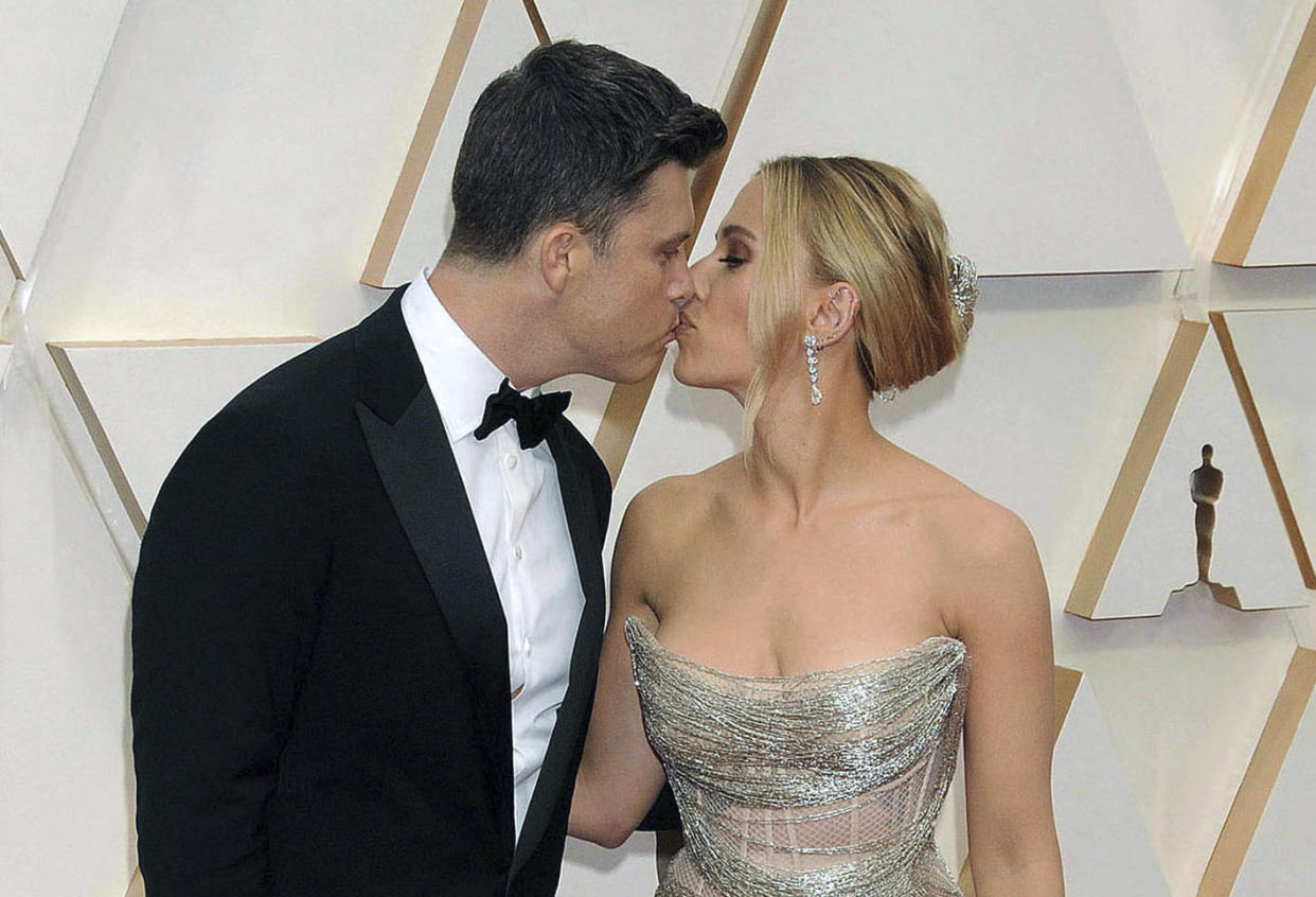 October 29th 2020: Scarlett Johansson and Colin Jost were married in a private wedding ceremony on the weekend of October 24th and October 25th 2020 in Palisades, New York. - File Photo by: zz/Galaxy/STAR MAX/IPx 2020 2/9/20 Scarlett Johansson and Colin Jost at the 92nd Annual Academy Awards (Oscars) presented by the Academy of Motion Picture Arts and Sciences on February 9, 2020 in Hollywood, CA, USA.