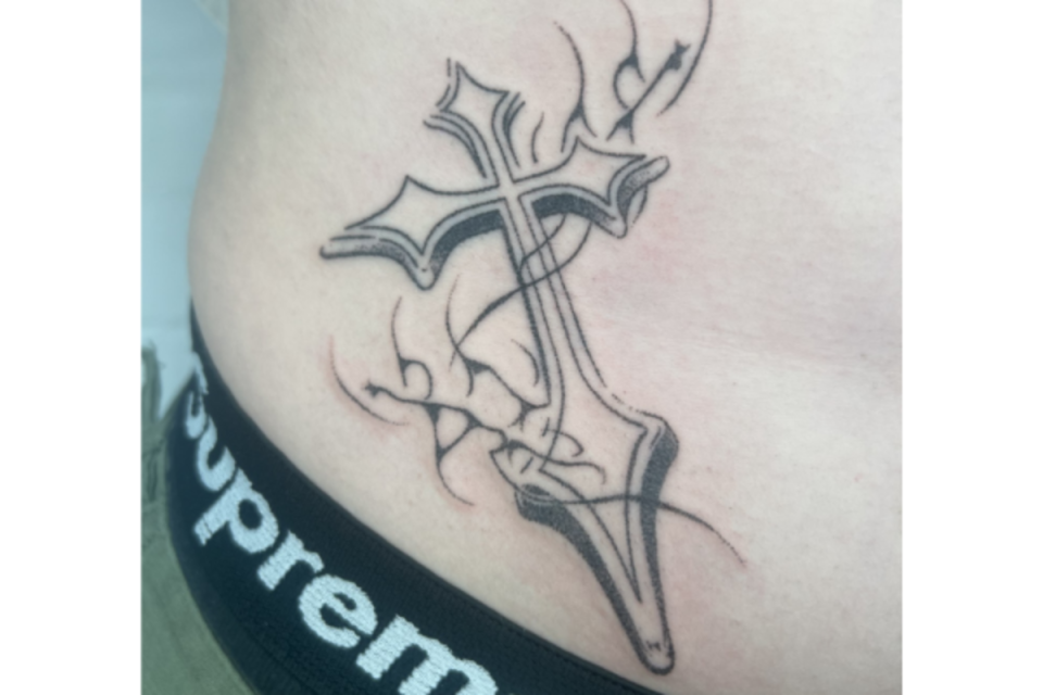 3D cross tattoo<p>Jake Elston</p>