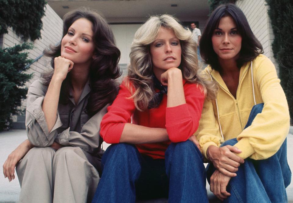 <span><span>Jaclyn Smith, Farrah Fawcett, and Kate Jackson starred in the first season, 1976</span><br><span>THA/Shutterstock</span></span>