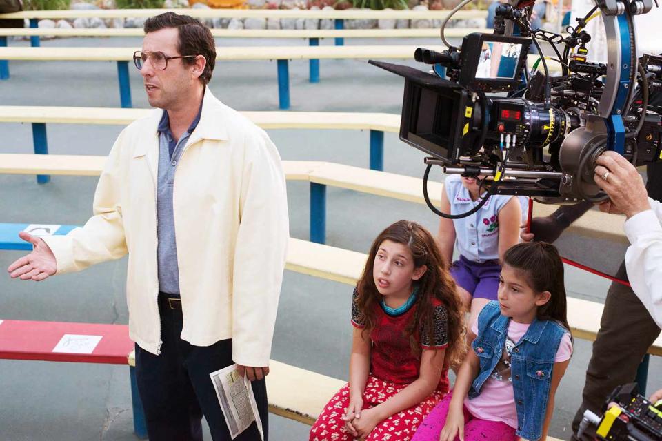 <p>Glen Wilson / Netflix /Courtesy Everett </p> Adam Sandler and his daughters in Sandy Wexler