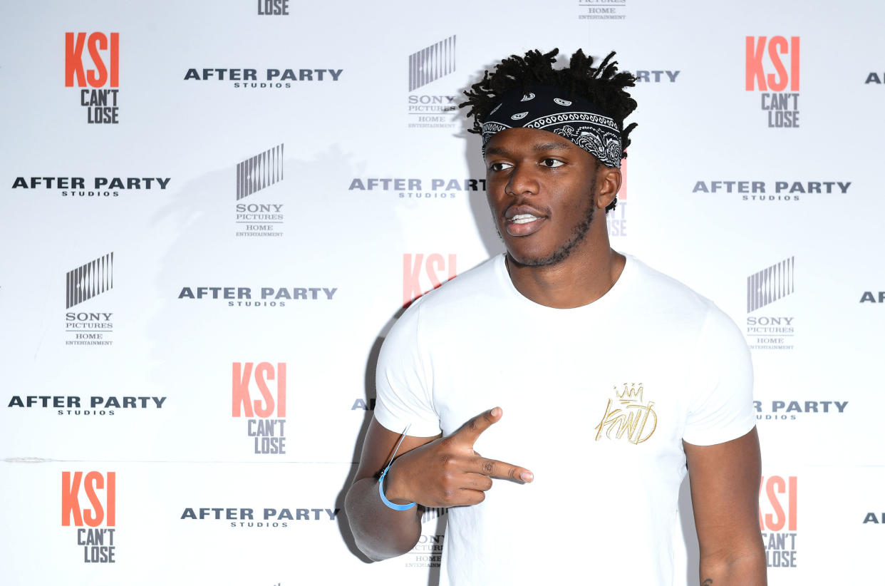 KSI at the world premiere of his documentary KSI:Can't Lose at the Picturehouse in central London.