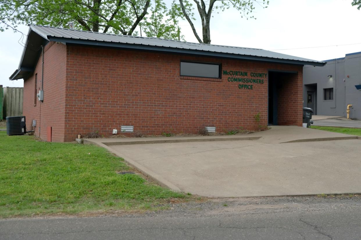 The McCurtain County Commissioners Office is seen in Idabel, Okla., Thursday, April 20, 2023. 