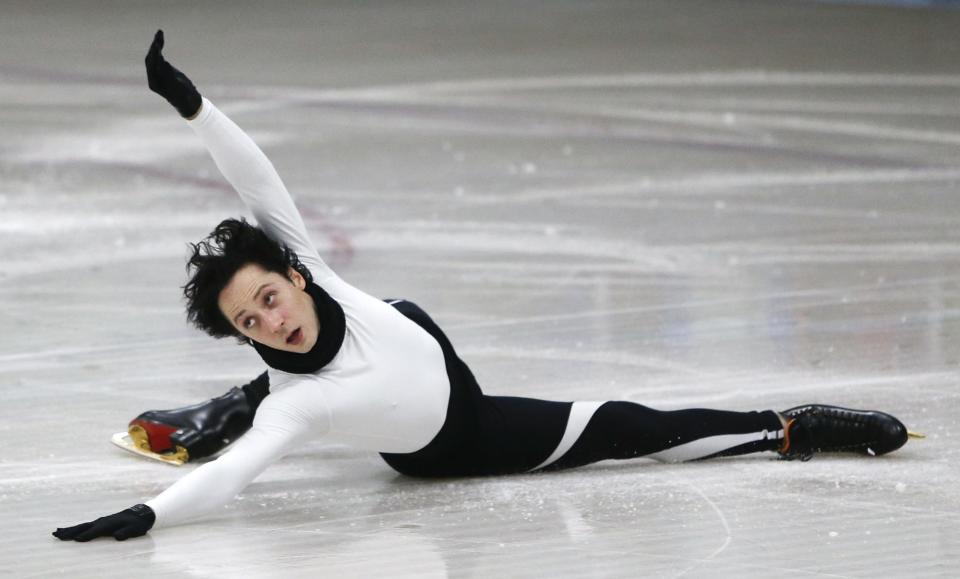 Johnny Weir works out on October 12, 2017 for his upcoming performances at the Skating Club of Wilmington's 2017 Spring Ice Show.