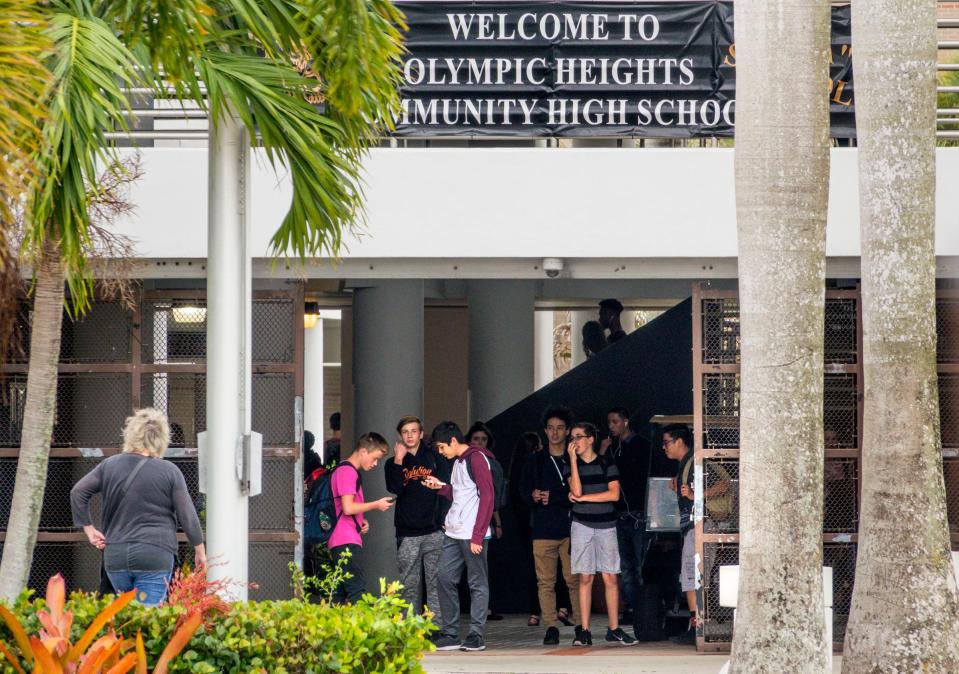 Olympic Heights High School in Boca Raton in 2018. (Lannis Waters / The Palm Beach Post)